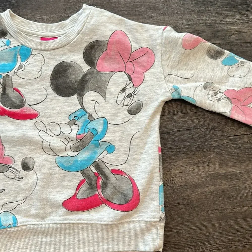 Disney Junior Minnie‎ Mouse 4T Crewneck Pullover Sweatshirt